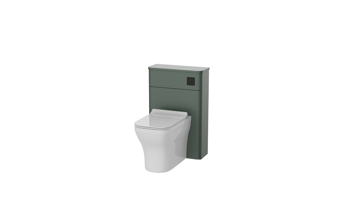 Aragon 500mm Handless WC Toilet Unit Floor Cabinet - Emerald Green