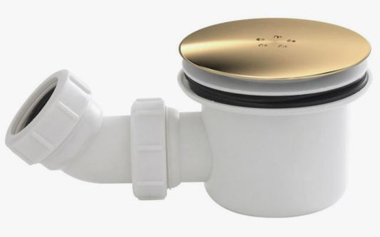 K-Vit Fast Flow Shower Tray Waste - Brushed Brass