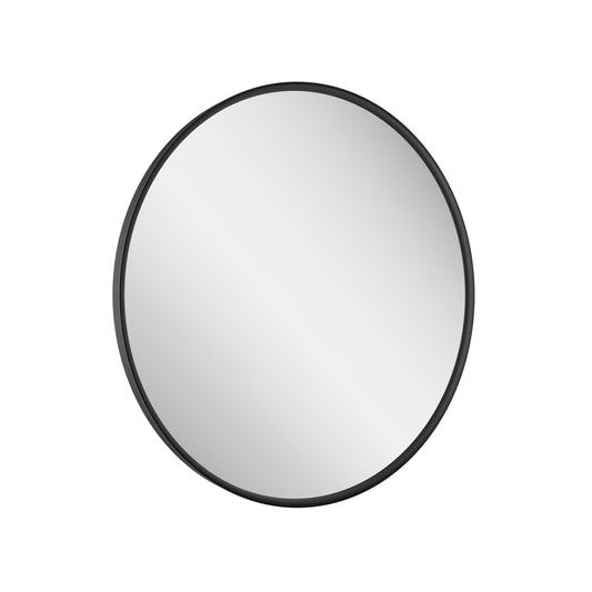 Vares-A 60cm Round LED Bathroom Mirror - Black
