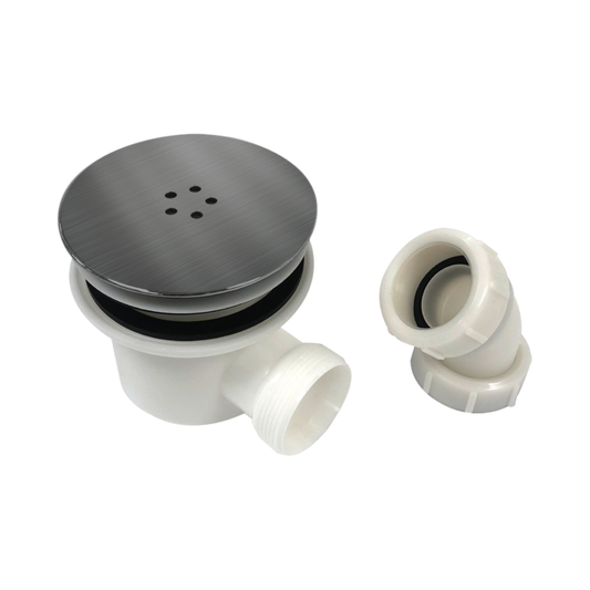 K-Vit Fast Flow Shower Tray Waste - Gunmetal Grey