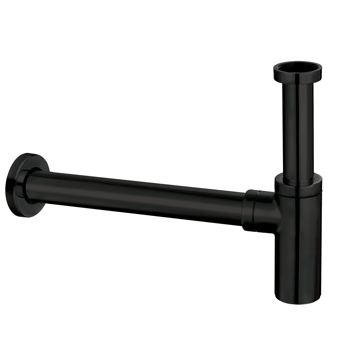 Vares-A Round Bottle Trap Basin Waste - Black