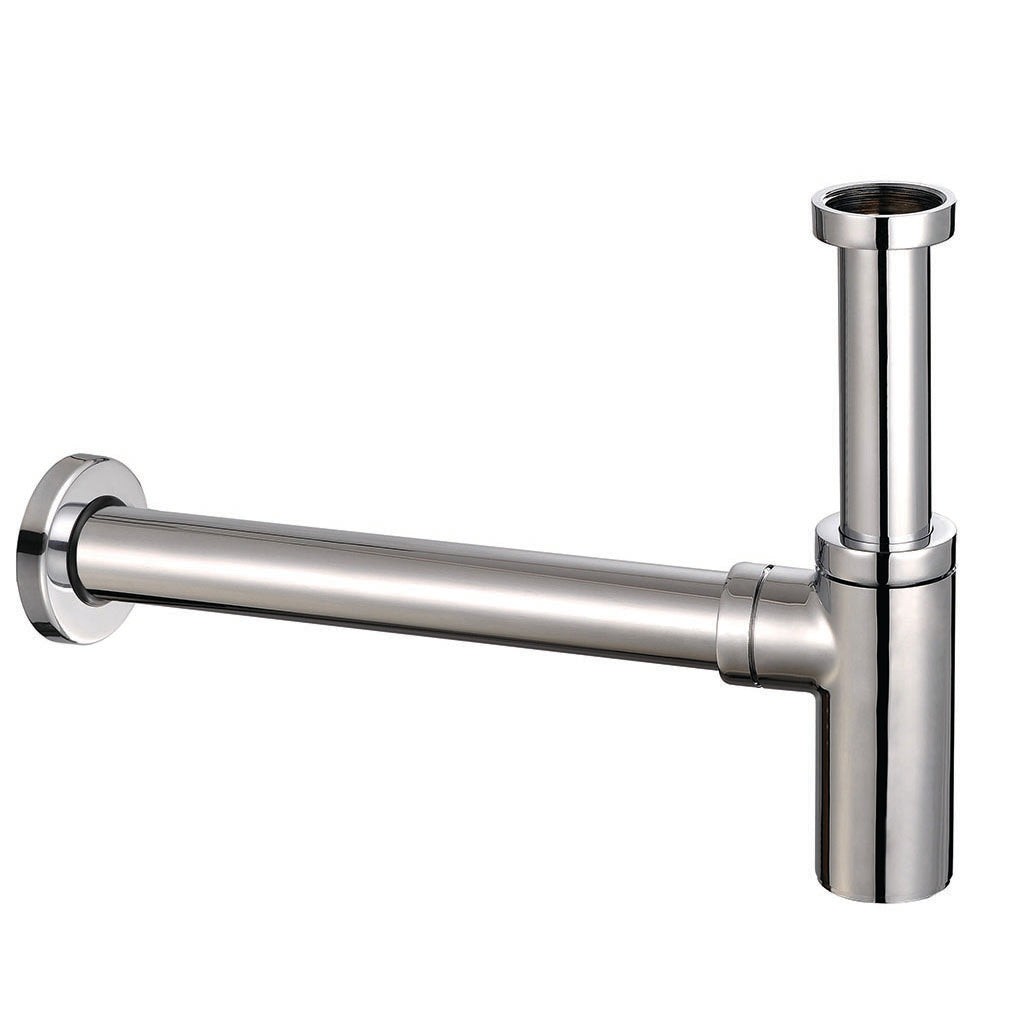 Vares-A Minimalist Round Exposed Bottle Trap Basin Waste - Chrome