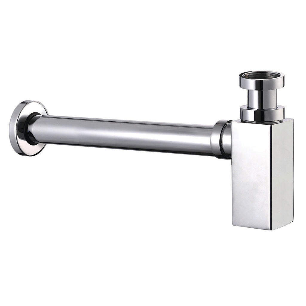 Vares-A Square Bottle Trap Basin Waste - Chrome