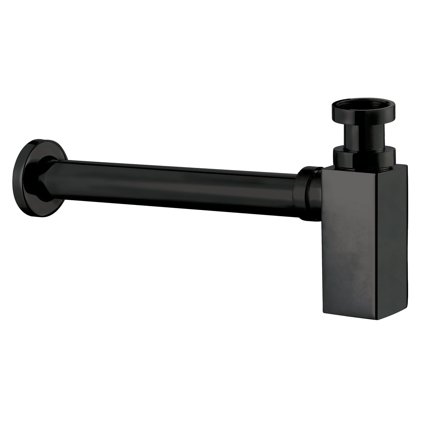 Vares-A Square Bottle Trap Basin Waste - Black