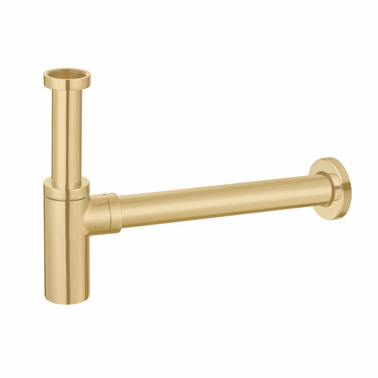 Vares-A Round Bottle Trap Basin Waste - Brushed Brass