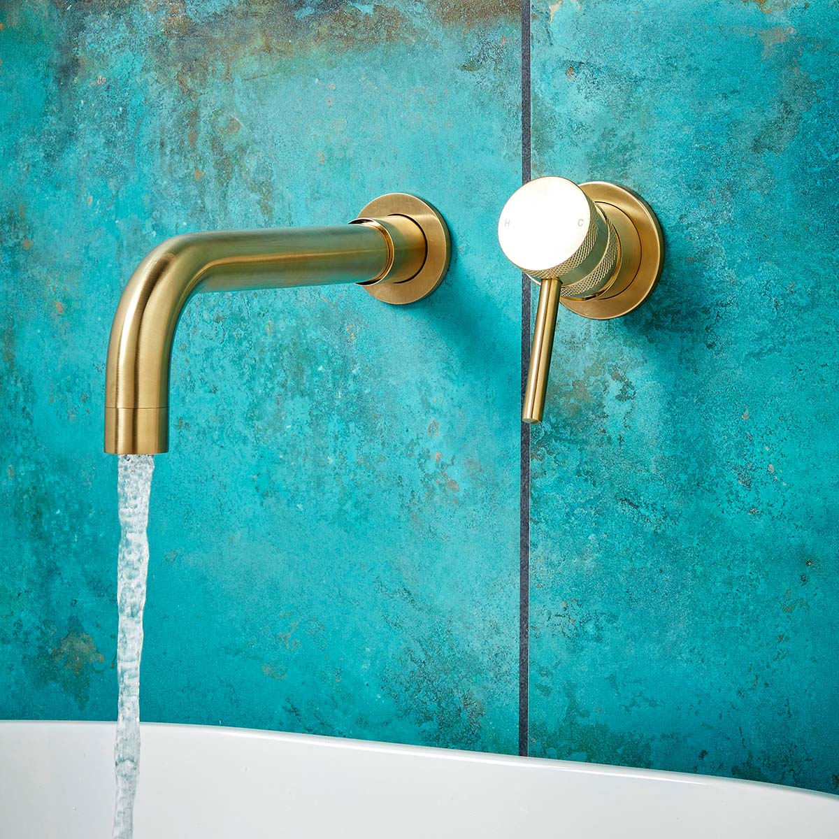 Vares-A Desire Mono Basin Bathroom Mixer Taps - Brushed Brass