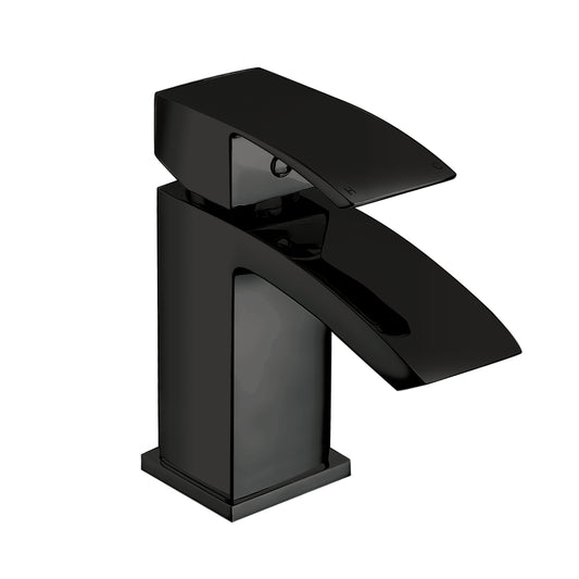 Vares-A Distro Black Square Lever Bath Shower Filler Taps - Black