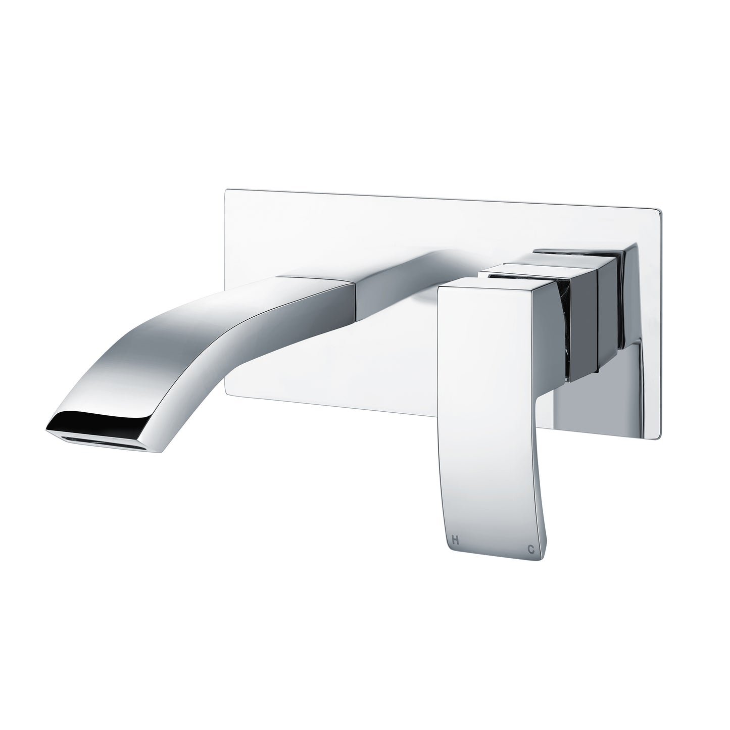 Vares-A Distro Square Single Lever Mini Mono Bathroom & Basin Taps - Chrome with Click Waste