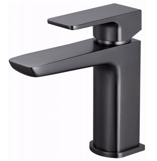 Vares-A Noire Single Lever Mono Basin & Bathroom Taps - Gun Metal