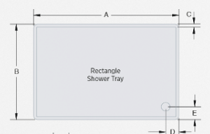 K-Vit Rectangular Stone Resin Shower Tray 900mm x 700mm - 90mm Waste
