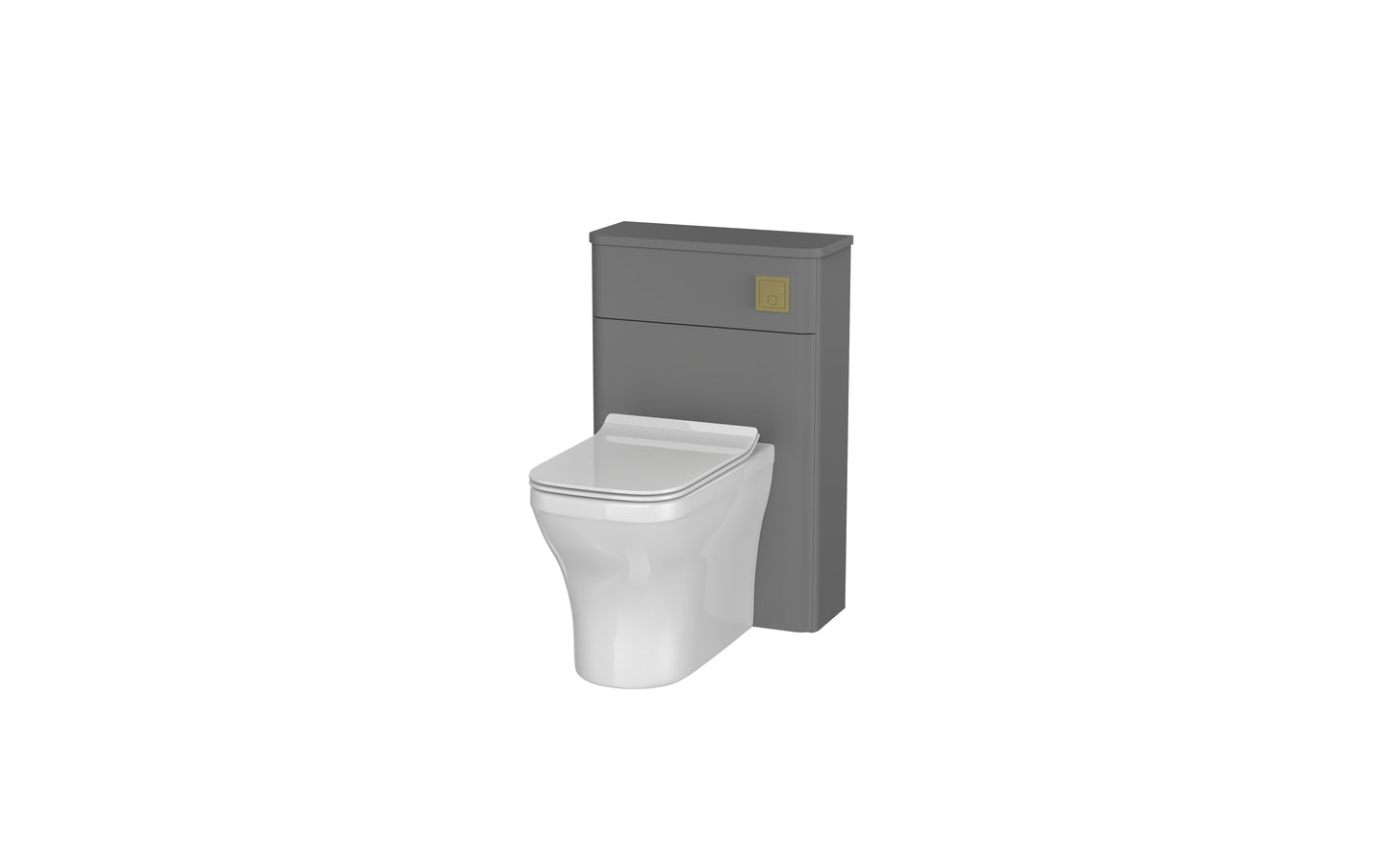 Aragon 500mm Handless WC Toilet Unit Floor Cabinet  - Dust Grey