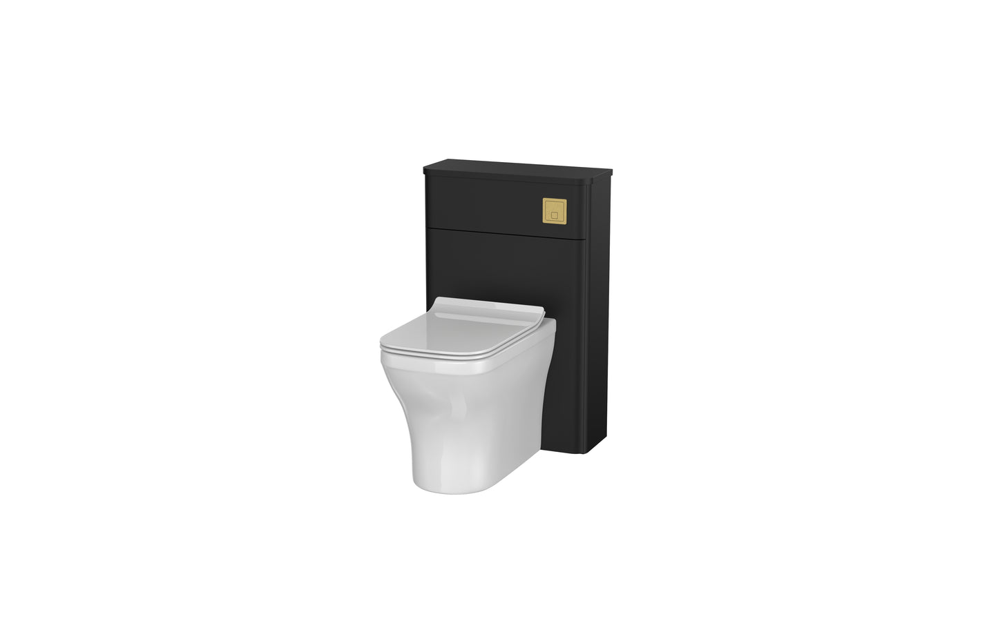 Aragon 500mm Handless WC Toilet Unit Floor Cabinet  - Matt Black