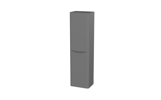 Aragon 400mm Handless Wall Hung Bathroom Tallboy. - Dust Grey