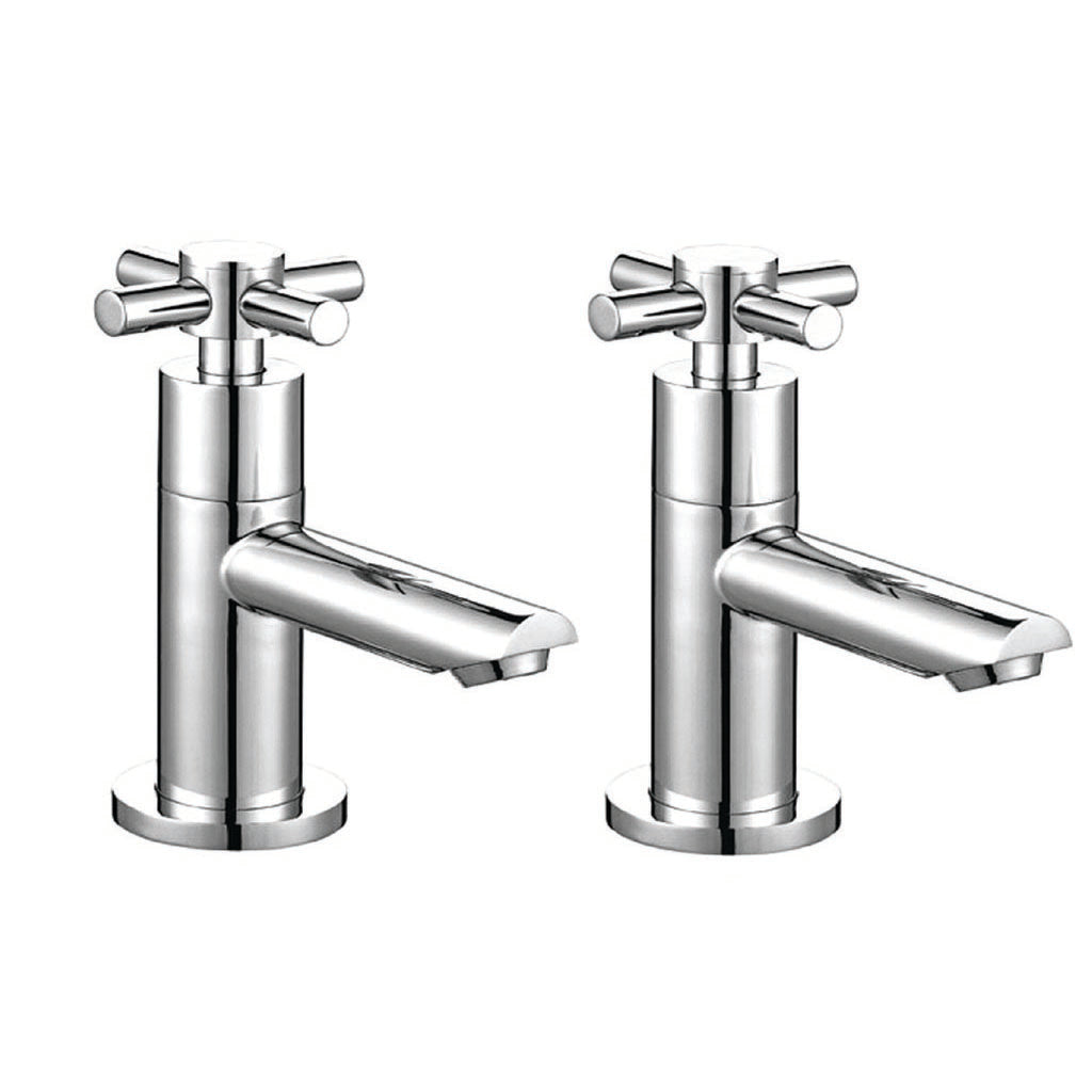 Vares-A Exo Bathroom & Basin Cross Head Mono Mixer Taps - Chrome