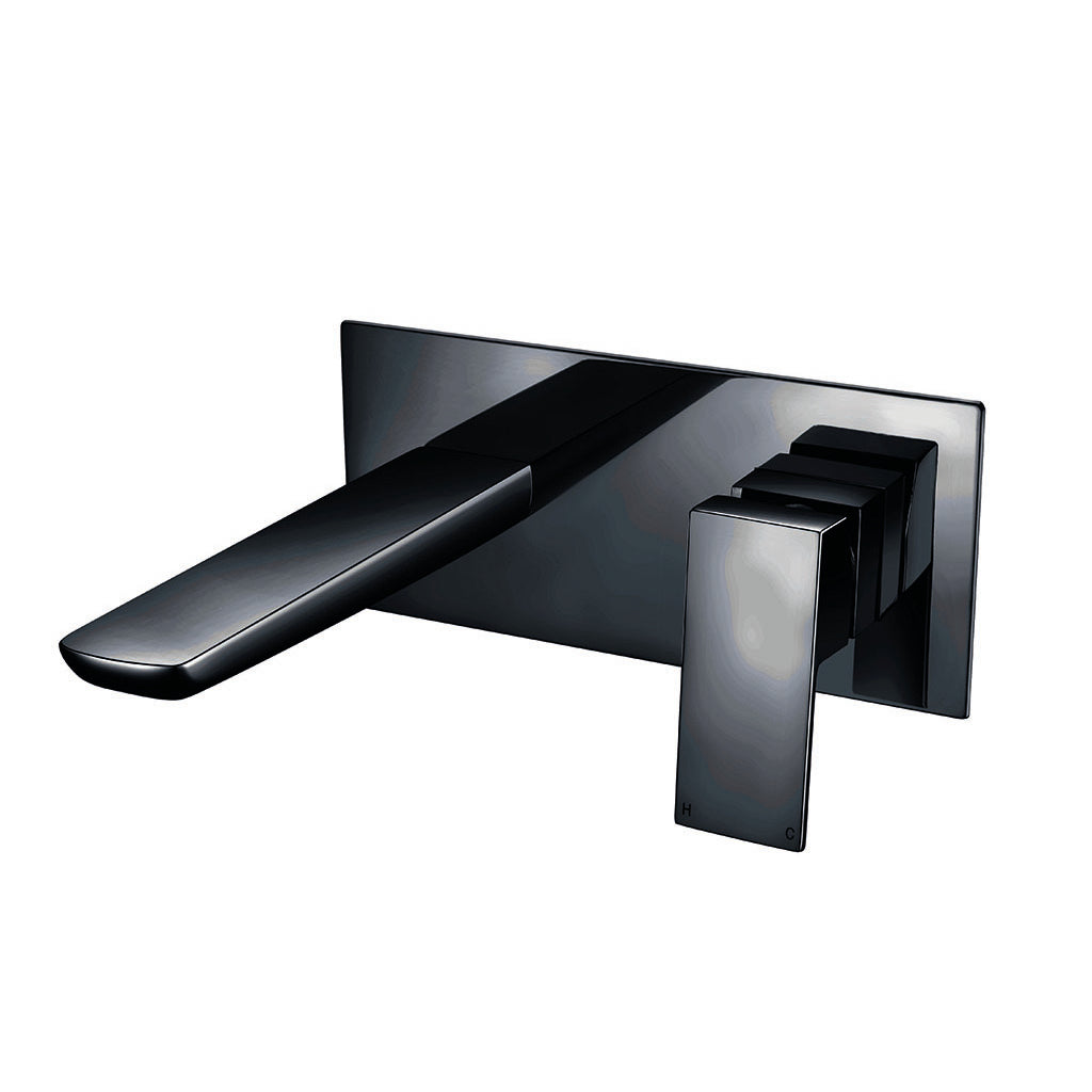 Vares-A Noire Single Lever Mono Basin & Bathroom Taps - Black