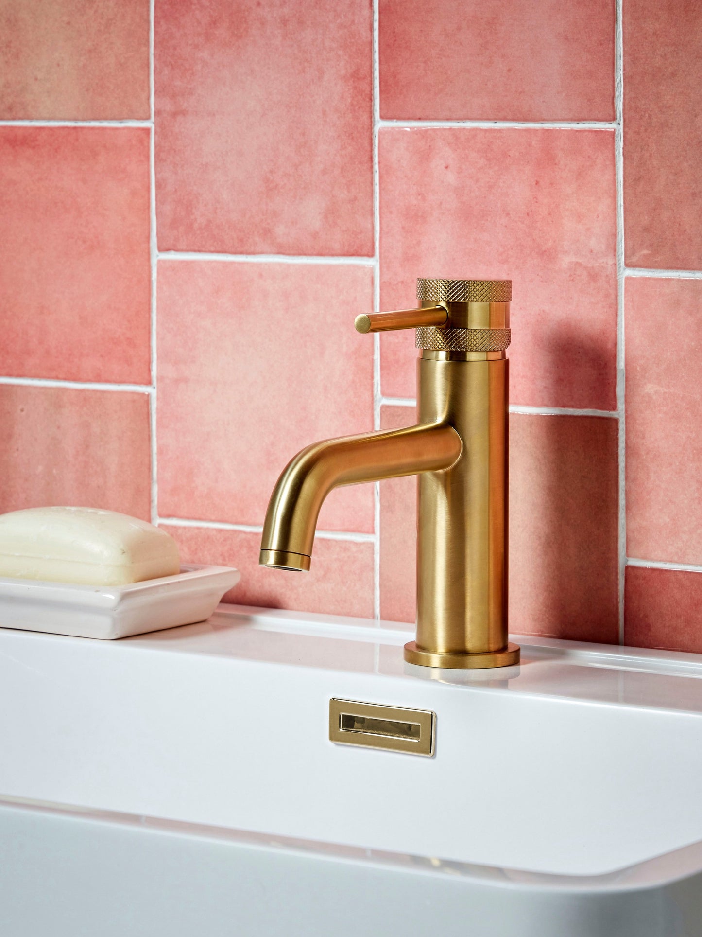 Vares-A Desire Mono Basin Bathroom Mixer Taps - Brushed Brass
