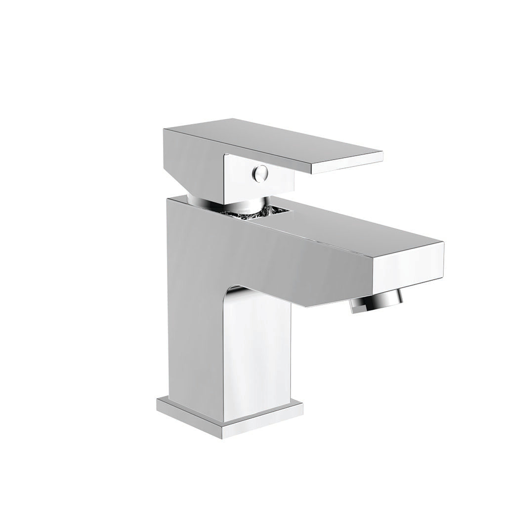 Vares-A Vello Square Single Lever Mono Bathroom & Basin Taps - Chrome