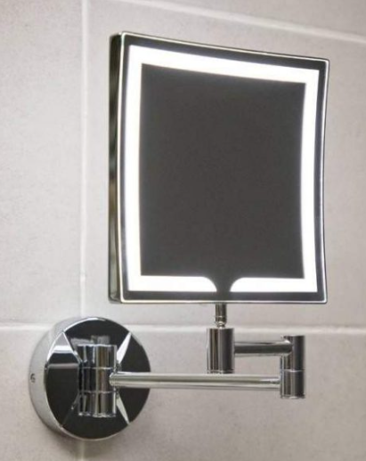 Vares-A Square LED Make Up Mirror - Wall Mounted Chrome